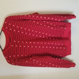 Guess Los Angeles Red All Over Print Sweater. Size Medium